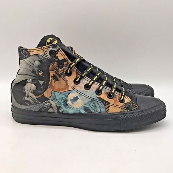Converse Chuck Taylor All Star High x DC Comics Batman Sneakers size M 8 - W 10 - Picture 1 of 11